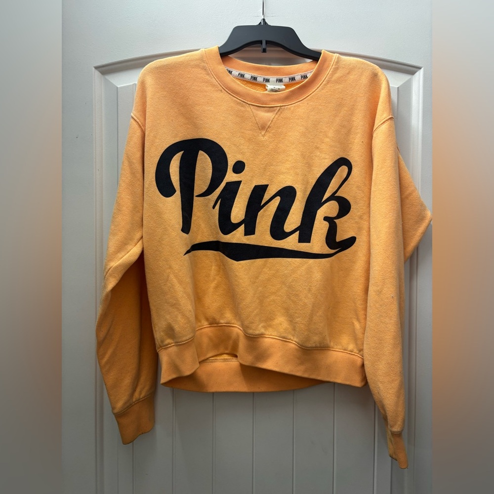 Victoria's Secret PINK Crewneck in Peach Orange